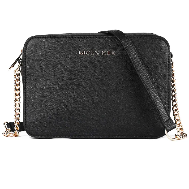 Mode nouveau Style petit sac carré motif croisé en cuir PU femmes une épaule sac à bandoulière chaîne sac pour femmes