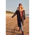 Dawlish Womens Recycled Longline Coat - Black