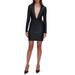 Twist Plunge Neck Long Sleeve Minidress