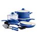 Healthy Ceramic Nonstick 12 Piece Cookware Pots and Pans Set, PFAS-Free, Dishwasher Safe
