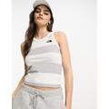 The North Face Heritage tank in white and grey stripe