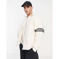 adidas Originals Neuclassics 3 stripe quilted jacket in white