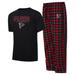 Men's Concepts Sport Black/Red Atlanta Falcons Arctic T-Shirt & Pajama Pants Sleep Set