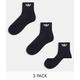 adidas Originals adicolor Trefoil 3 pack ankle socks in black