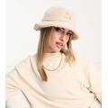 Puma cosy club borg bucket hat in oatmeal - exclusive to ASOS-Neutral