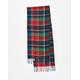 Boardmans woven check fringe scarf in red