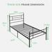 Novilla 14 Inch Metal Bed Frame with Headboard & Footboard Black