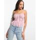 Miss Selfridge Premium embellished corset top in pink