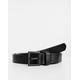 ASOS DESIGN smart faux leather skinny belt with matte black buckle in black