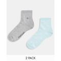 CK getcvhen 2 pack cotton socks in green - PINK