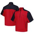 Men's 2024 U.S. Open FootJoy Crimson/Navy Sport Half-Zip Short Sleeve Windshirt