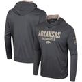 Men's Colosseum Charcoal Arkansas Razorbacks OHT Military Appreciation Long Sleeve Hoodie T-Shirt