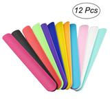 OUNONA 12Pcs Rainbow Slap Bracelets Color Silicone Bracelet for Kids Boys Girls Party Favors (Mixed Color)