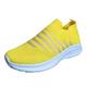 nsendm Female Shoes Adult Floral Heels Shoes for Women Shoes Tennis Walking Shoes Fly Woven Breathable Sport Womens Shoes Casual Booties Yellow 9