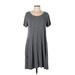 Style&Co Casual Dress: Gray Dresses - Women's Size Large