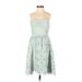 Nanette Lepore Cocktail Dress - Party: Green Print Dresses - Women's Size 2