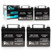 4x Pack - Compatible Invacare R51 Battery - Replacement UB12350 Universal Sealed Lead Acid Battery (12V 35Ah 35000mAh L1 Terminal AGM SLA)