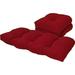 Outdoor 3 Piece Cushion Set Solid (Chili Pepper)