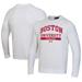 Men's Under Armour White Boston University All Day Fleece Pullover Sweatshirt