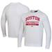 Men's Under Armour White Boston University Basketball All Day Fleece Pullover Sweatshirt