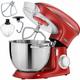 Kitchen Machine 1500W Mixer with 8L Stainless Steel Mixing Bowl Low Noise Kitchen Mixer with Mixing Hook, Dough Hook, Whisk and Splash Guard 6 Speeds