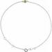 Kazi Luxury Sterling Silver Natural Peridot Bezel-Set Solitaire 6 1/2-7 1/2 Bracelet