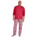 Men's Big & Tall Hanes 2-Pack Flannel PJ Set by Hanes in Red Multi Plaid (Size 2XL)