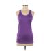 Adidas Active Tank Top: Purple Solid Activewear - Women's Size Medium