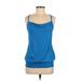 Lululemon Athletica Active Tank Top: Blue Color Block Activewear - Women's Size 6