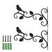 Hanging Basket Brackets Plant Hanger Flowerpot Holder Fence Deck Bird Feeder 3 Leaf Birds