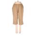 Lands' End Casual Pants - High Rise Culottes Cropped: Tan Bottoms - Women's Size 6