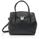 ALARY Women's Henkeltasche aus Leder Damen Shopper, Schwarz