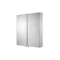 Croydex Finchley Double Door Bathroom Medicine Cabinet, Stainless Steel, 670x600x119mm