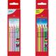 Faber-Castell 110991 - Jumbo Buntstifte Set Grip Pastell, 5-teilig, dreikant, bruchsicher, Buntstifte Kinder & 110994 - Buntstifte Jumbo GRIP Neon, 5er Etui