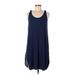 Ekouaer Casual Dress - Shift Scoop Neck Sleeveless: Blue Print Dresses - Women's Size Medium