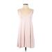 Wilfred Casual Dress - Mini Scoop Neck Sleeveless: Pink Solid Dresses - Women's Size 2X-Small