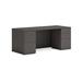 HON Mod Double Pedestal Desk Wood/Metal in Brown/Gray | 29 H x 72 W x 30 D in | Wayfair HLPLDS72PSSL1