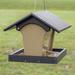 Outdoor Leisure Products Hanging Hopper Bird Feeder Plastic in Black/Brown | 9.5 H x 15 W x 10.5 D in | Wayfair GM15BKWW