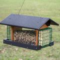 Outdoor Leisure Products Hanging Hopper Bird Feeder Plastic in Black/Brown | 9.5 H x 15 W x 11 D in | Wayfair GM14BKC