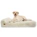 Kopeks Orthopedic Memory Foam Fluffy Bolster - Tan Polyester/Faux Suede/Memory Foam in Brown | 10 H x 50 W x 34 D in | Wayfair KPS-1137