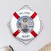 Breakwater Bay High-Quality Lifebuoy Wall Clock - Silent Non Ticking, Nautical Decor for Living Room, Bedroom & Nursery Metal in Red/White | Wayfair