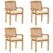 Red Barrel Studio® Teak Patio Chair w/ Cushions Wood in Brown/White | Wayfair D7AAB4457AD84F25AE165741625AD913