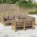 VidaXL 10 Piece Sectional Seating Group w/ Cushions Wood in Brown | Outdoor Furniture | Wayfair 3155128