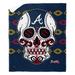 The Northwest Group Atlanta Braves 50" x 60" Candy Skull Silk Touch Sherpa Throw Blanket