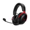 HyperX Cloud III Wireless – Gaming Headset for PC, PS5, PS4, up to 120-hour Battery, 2.4GHz Wireless, 53mm Angled Drivers, Memory Foam, Durable Frame, 10mm Microphone, Black-Red.