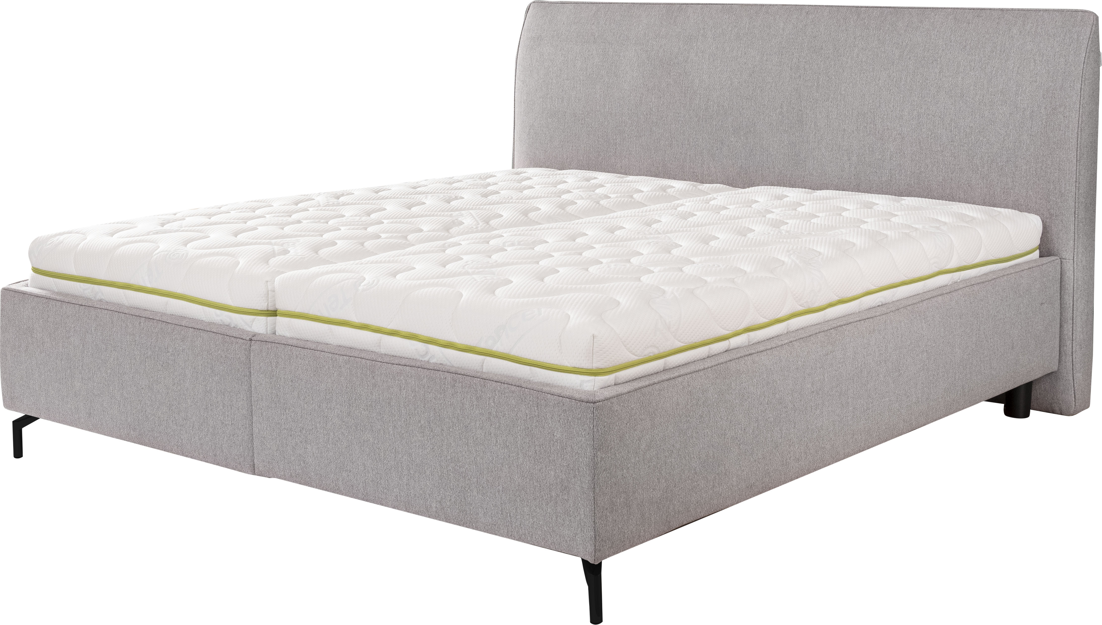 Stauraumbett ALINA "Serina Comfort", grau (hellgrau tcm 39), B:200cm L:219cm, Struktur fein TCM (100% Polyester), Betten, inkl. Lattenrost, diverse Ausführungen