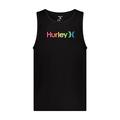 Hurley Men's One and Only Graphic Tank Top, Black/Multi, Large