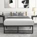 Metal Platform Bed Frame with Under-Bed Storage Space