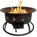 AZ Patio Round Portable Camp Fire Pit in Black - 20