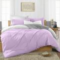 Twin/Twin XL Size Microfiber Duvet Cover Reversible Ultra Soft & Breathable 3 Piece Luxury Soft Wrinkle Free Cooling Sheet (1 Duvet Cover with 2 Pillowcases Lilac)